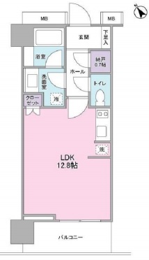 プリズムタワー 15階 間取り図