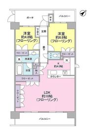 ビラカーサ三田 8階 間取り図