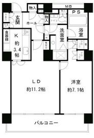 リバーポイントタワー 2109 間取り図