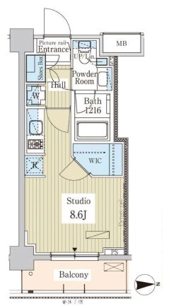 パークアクシス高田馬場テラス 302 間取り図