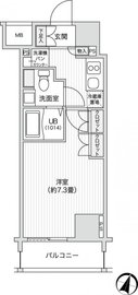 レジディア笹塚2 208 間取り図