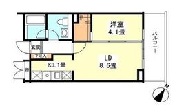 コスモリード目黒学芸大学ウエスト 402 間取り図