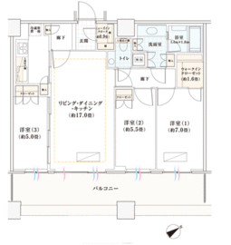 アウルタワー 50階 間取り図