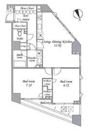 アクシア広尾 5階 間取り図