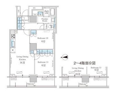 パークアクシス池田山 702 間取り図