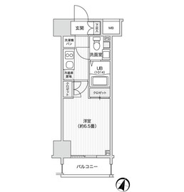 レジディア笹塚2 1503 間取り図
