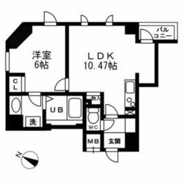 レジディア三越前 201 間取り図