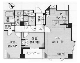 パークハウス恵比寿イーストヒル 2階 間取り図