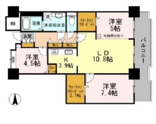 品川シーサイドビュータワー1 1304 間取り図