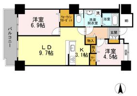 品川シーサイドビュータワー1 1518 間取り図