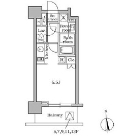 レジディア三軒茶屋 605 間取り図