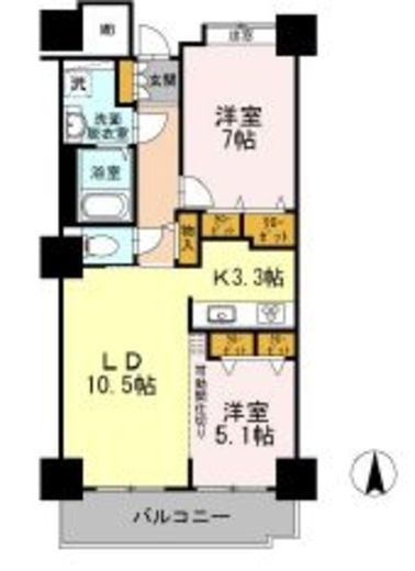 品川シーサイドビュータワー1 1212 間取り図