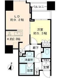 大崎ウエストシティタワーズ ウエスト 9階 間取り図