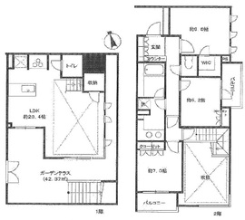 クラッシィハウス下馬 1階 間取り図