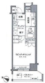 ピュアーレ広尾 702 間取り図