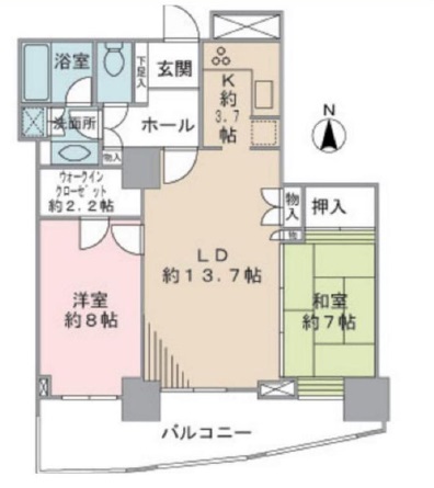 ザ・パークタワー東京サウス 9階 間取り図