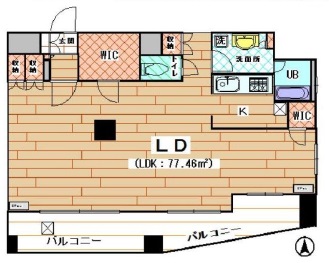 プライア渋谷 4階 間取り図
