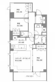 ザ・パークハウス三軒茶屋 2階 間取り図