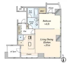 グランドメゾン西麻布 5階 間取り図