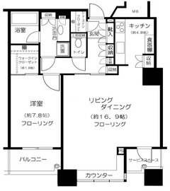 芝浦アイランド グローヴタワー 20階 間取り図