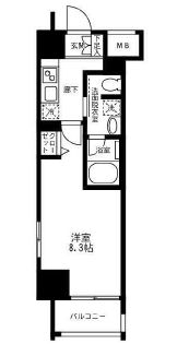 アイル芝浦東京ベイ 6階 間取り図