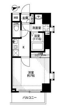 プレール・ドゥーク中野 6階 間取り図