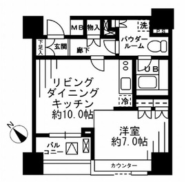 レジディア勝どき 203 間取り図