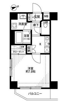 プレール・ドゥーク中野 6階 間取り図