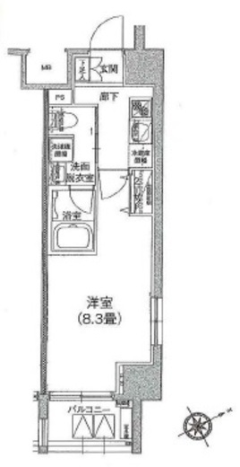 アイル芝浦東京ベイ 6階 間取り図