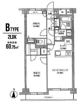 アルトゥーラ中野 503 間取り図