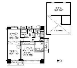 レジディア新宿イースト2 1001 間取り図