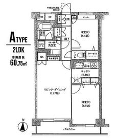 アルトゥーラ中野 101 間取り図