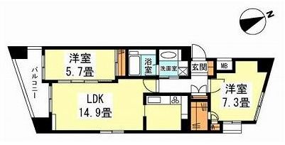 THEパームス代々木上原コスモテラス 8階 間取り図