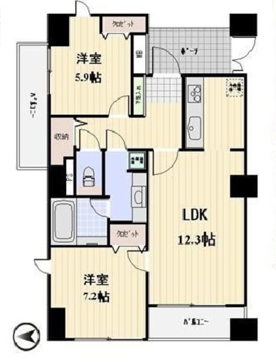 東京ベイシティタワー 305 間取り図