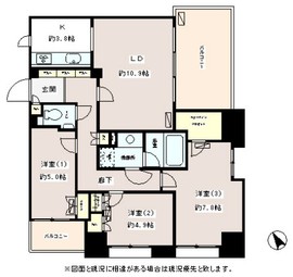 フルール田町 902 間取り図