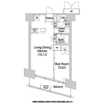 コンフォリア芝浦バウハウス 505 間取り図