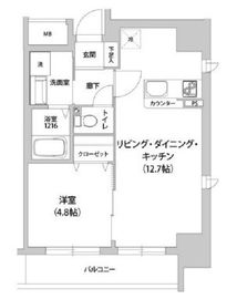 KANZE SHIBAURA RESIDENCE 401 間取り図