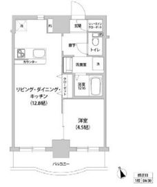 KANZE SHIBAURA RESIDENCE 402 間取り図