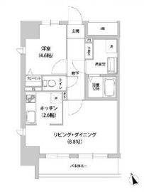 KANZE SHIBAURA RESIDENCE 403 間取り図