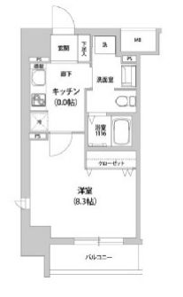 KANZE SHIBAURA RESIDENCE 304 間取り図