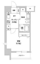 KANZE SHIBAURA RESIDENCE 304 間取り図