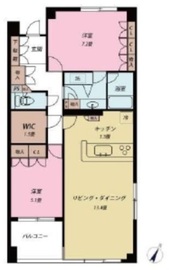 パークノヴァ乃木坂 2階 間取り図