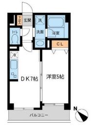 ルクレ初台 102 間取り図