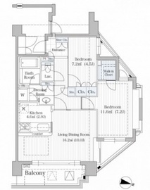 広尾シティタワー 13階 間取り図