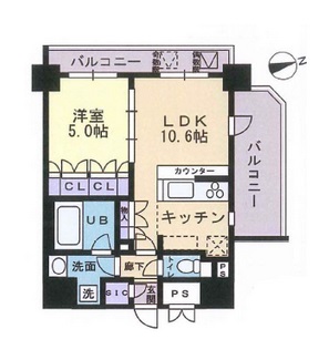 リリーゼ東京新富町 9階 間取り図