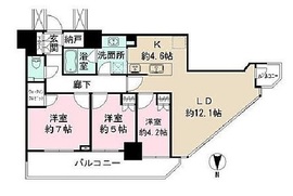 パークハウス清澄白河タワー 6階 間取り図