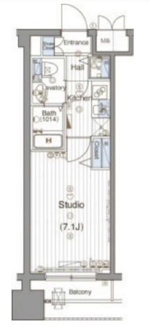グランド・ガーラ神田 3階 間取り図