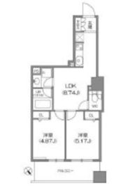 ルクレ新川レジデンス 304 間取り図