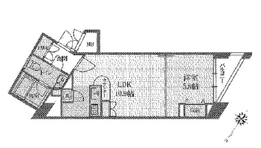 ドゥーエ学芸大学 206 間取り図