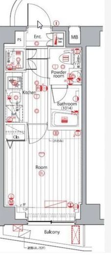 プレミアムキューブ広尾 305 間取り図